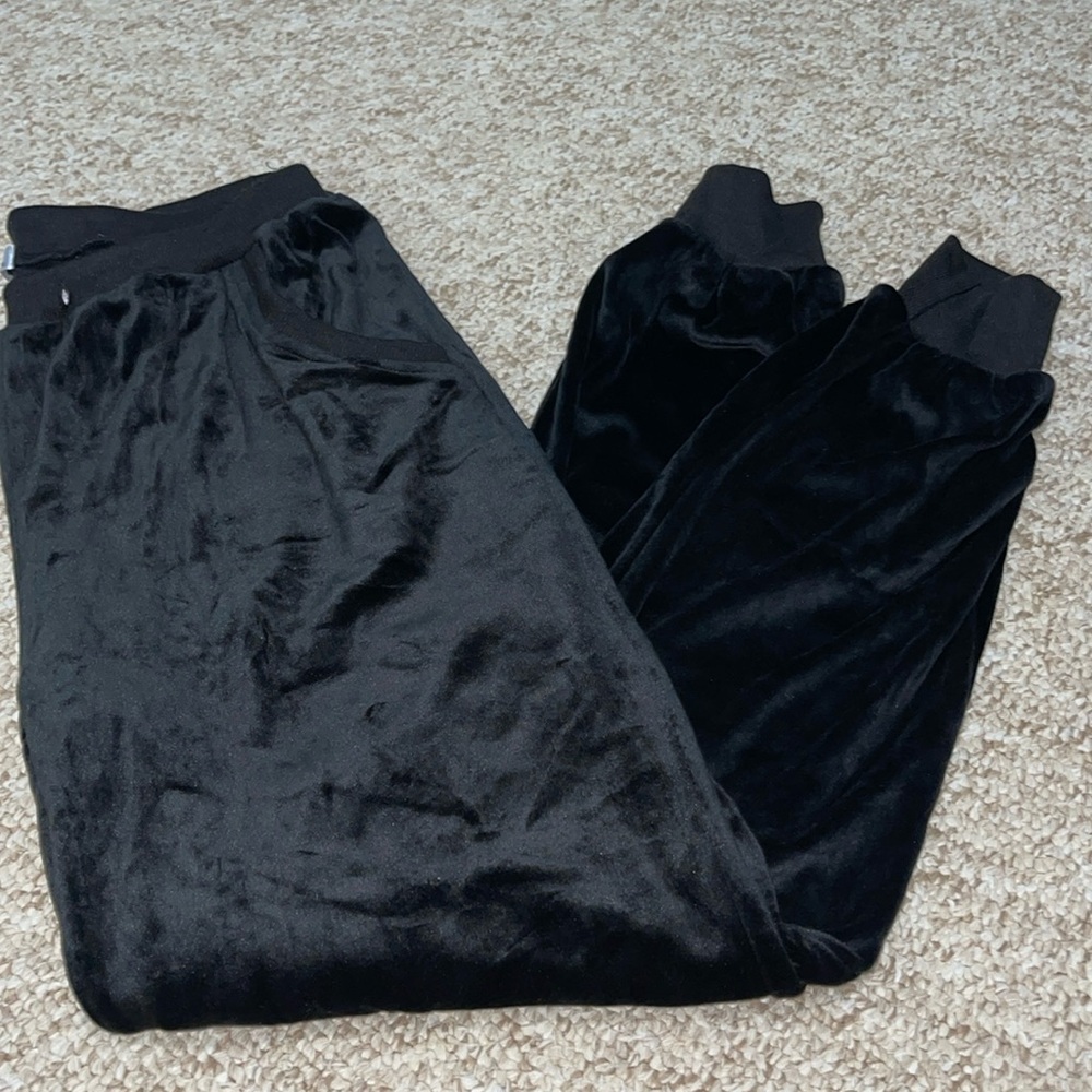 Hot Touch Black Velvet Joggers Size M